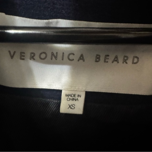 Veronica Beard  Joanie Gathered-Sleeve Snap-Front Varsity Jacket blue size XS - Picture 4 of 5